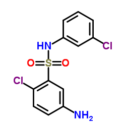 5-AMINO-2-CHLORO-N-(3-CHLORO-PHENYL)-BENZENESULFONAMIDE结构式