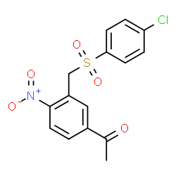 1-(3-([(4-CHLOROPHENYL)SULFONYL]METHYL)-4-NITROPHENYL)-1-ETHANONE结构式