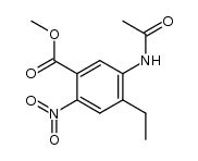 methyl 5-acetamido-4-ethyl-2-nitrobenzoate结构式