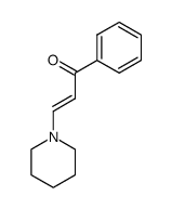 (E)-1-phenyl-3-(piperidin-1-yl)prop-2-en-1-one结构式