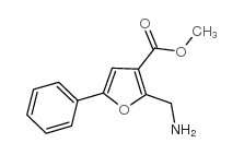 2-氨基甲基-5-苯基呋喃-3-羧酸甲酯结构式