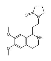 6,7-dimethoxy-1-<2-(2-oxo-1-pyrrolidinyl)ethyl>-1,2,3,4-tetrahydroisoquinoline结构式