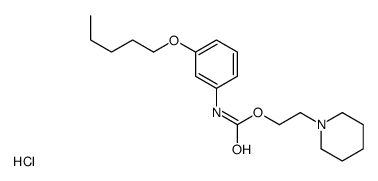 2-piperidin-1-ium-1-ylethyl N-(3-pentoxyphenyl)carbamate,chloride Structure