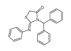 3-benzhydryl-2-phenylimino-1,3-thiazolidin-4-one结构式