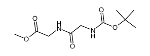 N-tert-butoxycarbonylglycylglycine methyl ester Structure