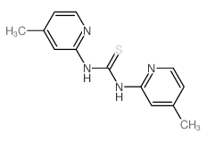 N,N-Bis(4-methyl-2-pyridinyl)thiourea结构式