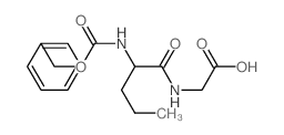 2-(2-phenylmethoxycarbonylaminopentanoylamino)acetic acid结构式