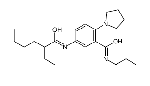 N-butan-2-yl-5-(2-ethylhexanoylamino)-2-pyrrolidin-1-ylbenzamide结构式