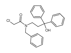 N-benzyl-n-chloroacetyl-3-hydroxy-3,3-diphenylpropylamine结构式