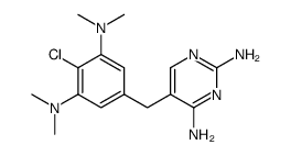 5-(4-chloro-3,5-bis-dimethylamino-benzyl)-pyrimidine-2,4-diamine Structure