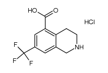 7-(trifluoromethyl)-1,2,3,4-tetrahydroisoquinoline-5-carboxylic acid hydrochloride Structure