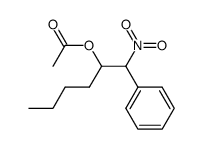 Acetic acid 1-(nitro-phenyl-methyl)-pentyl ester结构式