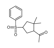 1-[4-(benzenesulfonyl)-2,2-dimethylcyclopentyl]ethanone Structure