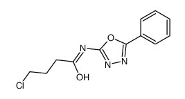 4-chloro-N-(5-phenyl-1,3,4-oxadiazol-2-yl)butanamide结构式