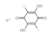 2,5-dichloro-3,6-dihydroxy-cyclohexa-2,5-diene-1,4-dione结构式