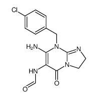 7-amino-8-[(4-chlorophenyl)methyl]-6-(formylamino)-2,3-dihydroimidazo[1,2-a]pyrimidin-5(8H)-one Structure