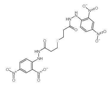 N'-(2,4-dinitrophenyl)-3-[3-[2-(2,4-dinitrophenyl)hydrazinyl]-3-oxopropyl]sulfanylpropanehydrazide结构式