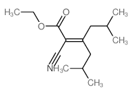 ethyl 2-cyano-5-methyl-3-(2-methylpropyl)hex-2-enoate结构式