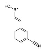 2-(3-cyanophenyl)ethenyl-hydroxyboron Structure