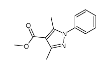 methyl 3,5-dimethyl-1-phenylpyrazole-4-carboxylate结构式