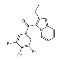 (3,5-dibromo-4-hydroxyphenyl)-(2-ethylindolizin-3-yl)methanone Structure