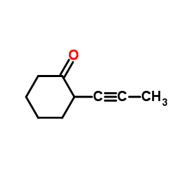 Cyclohexanone, 2-(1-propynyl)- (9CI) Structure