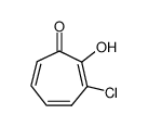 2,4,6-Cycloheptatrien-1-one,3-chloro-2-hydroxy- Structure