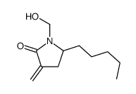 1-(hydroxymethyl)-3-methylidene-5-pentylpyrrolidin-2-one Structure