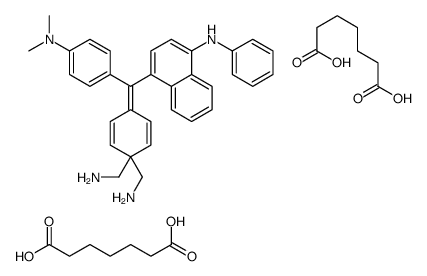 [4-[[4-anilino-1-naphthyl][4-(dimethylamino)phenyl]methylene]cyclo-2,5-hexadien-1-ylidene]dimethylammonium hydrogen adipate Structure