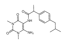 Benzeneacetamide,N-(6-amino-1,2,3,4-tetrahydro-1,3-dimethyl-2,4-dioxo-5-pyrimidinyl)--alpha--methyl-4-(2-methylpropyl)- Structure