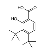 3,4-ditert-butyl-2-hydroxybenzoic acid结构式