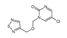 5-chloro-1-(1,2,5-thiadiazol-3-ylmethoxymethyl)pyrimidin-2-one结构式