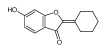 2-cyclohexylidene-6-hydroxy-1-benzofuran-3(2H)-one structure