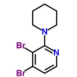 3,4-Dibromo-2-(1-piperidinyl)pyridine结构式