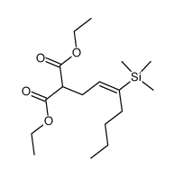 2-((E)-3-Trimethylsilanyl-hept-2-enyl)-malonic acid diethyl ester Structure