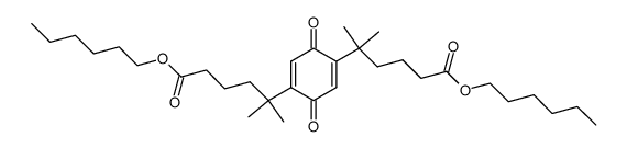 2,5-bis-(5'-n-hexyloxycarbonyl-2'-methyl-pent-2'-yl)-1,4-benzoquinone结构式