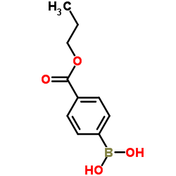 (4-丙氧基羰基)苯基硼酸结构式