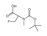 (2S)-3-fluoro-2-[methyl-[(2-methylpropan-2-yl)oxycarbonyl]amino]propanoic acid结构式