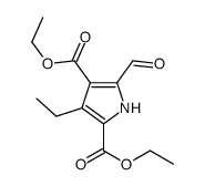 diethyl 3-ethyl-5-formyl-1H-pyrrole-2,4-dicarboxylate Structure