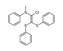 N-[1-chloro-2,2-bis(phenylsulfanyl)ethenyl]-N-methylaniline结构式