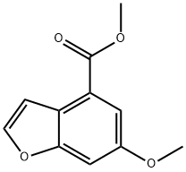 4-Benzofurancarboxylic acid, 6-methoxy-, methyl ester structure