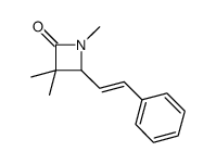 1,3,3-trimethyl-4-(2-phenylethenyl)azetidin-2-one Structure