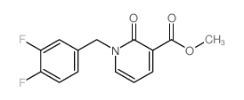 Methyl 1-(3,4-difluorobenzyl)-2-oxo-1,2-dihydropyridine-3-carboxylate结构式