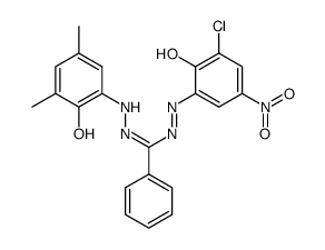 N-<3-Chlor-2-hydroxy-5-nitro-phenyl>-N'-<2-hydroxy-3,5-dimethyl-phenyl>-C-phenyl-formazan Structure