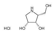 (2R,3S,4R)-3,4-dihydroxy-2-(hydroxymethyl)pyrrolidine hydrochloride Structure