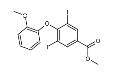 3,5-diiodo-4-(2-methoxy-phenoxy)-benzoic acid methyl ester结构式