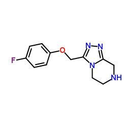 3-(4-Fluoro-phenoxymethyl)-5,6,7,8-tetrahydro-[1,2,4]triazolo[4,3-a]pyrazine结构式