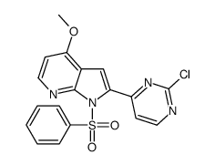 2-(2-Chloro-4-pyrimidinyl)-4-methoxy-1-(phenylsulfonyl)-1H-pyrrol o[2,3-b]pyridine Structure