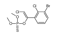 Thiophosphoric acid O-[1-(4-bromo-2-chlorophenyl)-2-chlorovinyl]O,O-dimethyl ester结构式