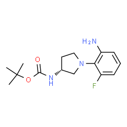 (R)-tert-Butyl 1-(2-amino-6-fluorophenyl)pyrrolidin-3-ylcarbamate structure